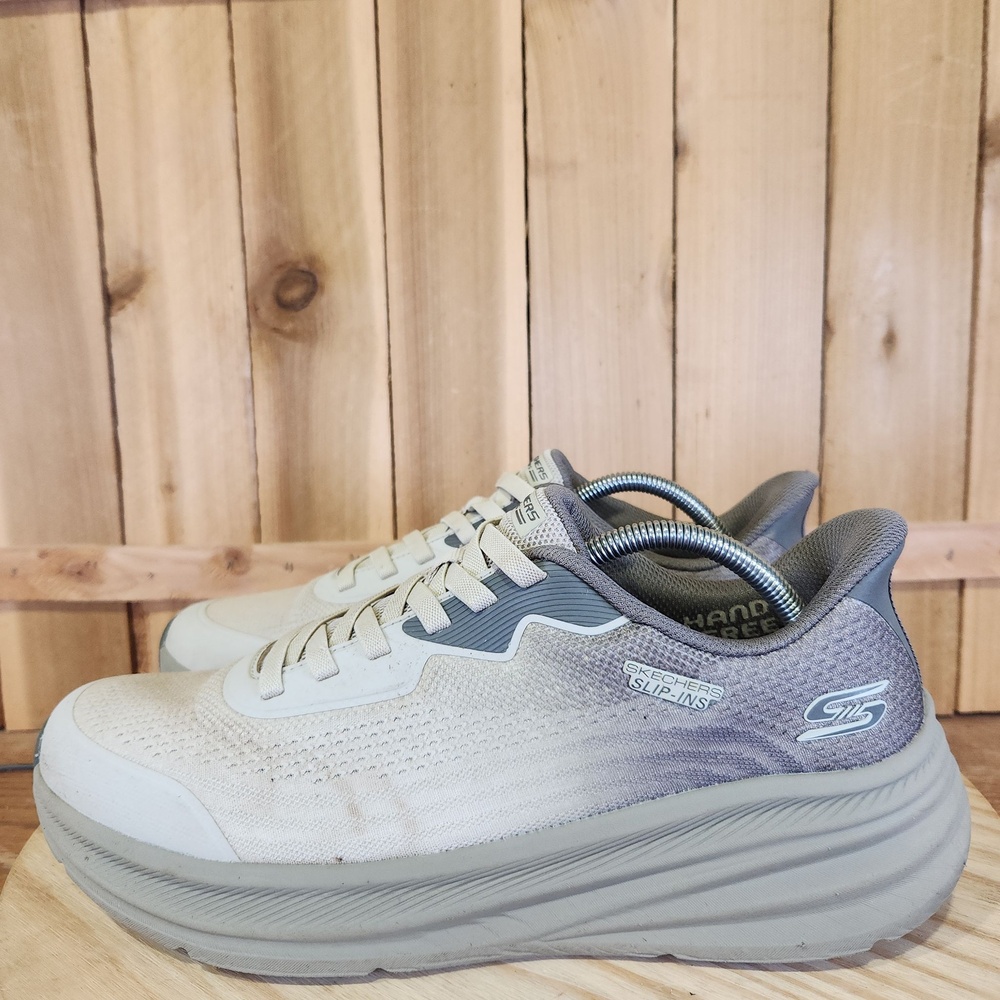 Skechers Slip-Ins BOBS Sport Shoes Mens 10.5 Green Hands Free Athletic Sneakers